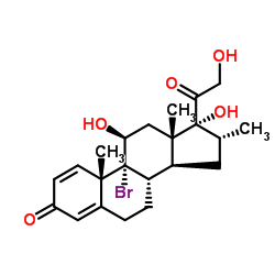9α-溴-16α-甲基泼尼松龙 结构式