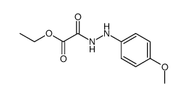 2-(4-甲氧基苯基)肼基-2-氧代乙酸乙酯 结构式