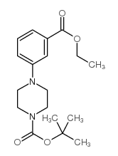 1-Boc-4-[3-(乙氧羰基)苯基]哌嗪 结构式