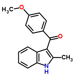 2-甲基-3-(4'-甲氧基苯甲酰基)吲哚 结构式