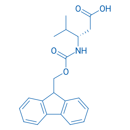 N-Fmoc-(S)-3-氨基-4-甲基戊酸 结构式