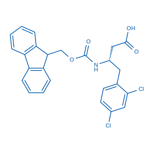 Fmoc-(S)-3-氨基-4-(2,4-二氯苯基)丁酸 结构式