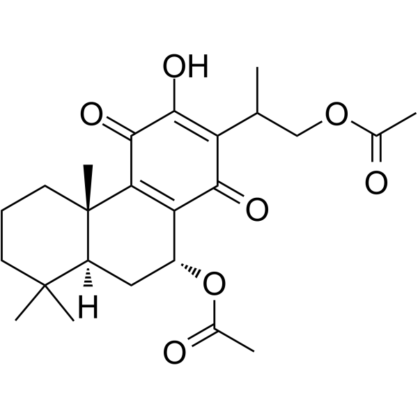 16-乙酰氧基-7-O-乙酰基荷茗草醌 结构式