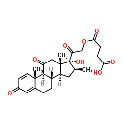 甲泼尼松半琥珀酸酯 结构式