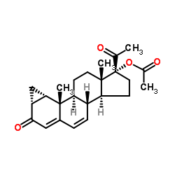 乙酰环丙孕酮醋酸酯 结构式