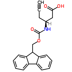 Fmoc-(S)-3-氨基-5-己炔酸 结构式
