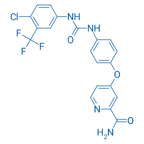 4-(4-(3-(4-氯-3-(三氟甲基)苯基)脲基)苯氧基)吡啶-2-甲酰胺 结构式