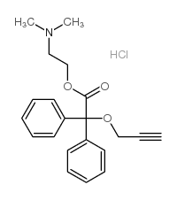 2-(2,2-二苯基-2-丙-2-炔氧基乙酰基)氧乙基-二甲胺盐酸盐 结构式