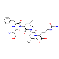 丝氨酰-苯丙氨酰-亮氨酰-亮氨酰-瓜氨酸 结构式