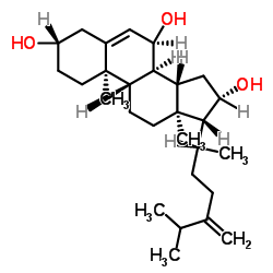 麦角甾-5,24(28)-二烯-3,7,16-三醇 结构式