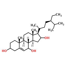3,7,16-三羟基豆甾-5-烯 结构式