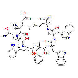 (D-谷氨酰 5,D-色氨酰 7,9,10)-物质 P (5-11) 结构式