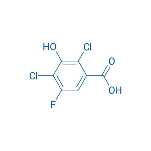 2,4-二氯-5-氟-3-羟基苯甲酸 结构式