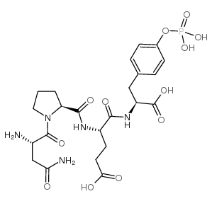 H-天冬氨酰-脯氨酰-谷氨酰-磷酸酪氨酸-OH 结构式