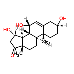 (3beta,7alpha,15alpha)-3,7,15-三羟基雄甾-5-烯-17-酮 结构式