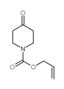1-烯丙氧羰基-4-哌啶酮 结构式