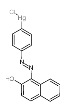 1-(4-氯汞苯基偶氮)-2-萘酚 结构式