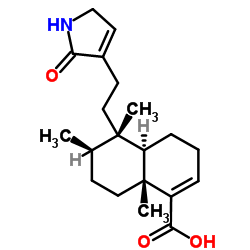 (4aR,5S,6R,8aR)-5-[2-(2,5-二氢-2-氧代-1H-吡咯-3-基)乙基]-3,4,4a,5,6,7,8,8a-八氢-5,6,8a-三甲基-1-萘甲酸 结构式