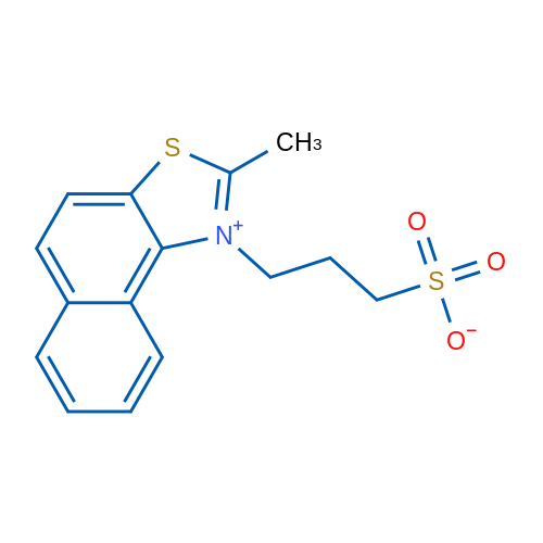 2-甲基-1-(3-磺丙基)萘并[1,2-d]噻唑鎓内盐 结构式