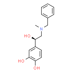 4-[(1R)-1-羟基-2-[甲基(苯基甲基)氨基]乙基]-1,2-苯二酚 结构式