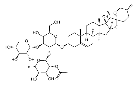 去乙酰基麦冬皂苷A 结构式