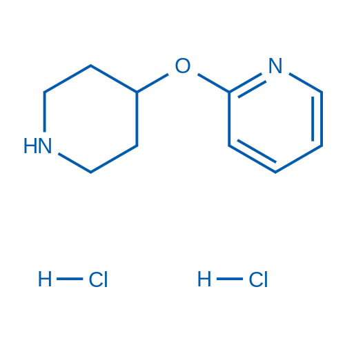2-(4-哌啶氧基)吡啶二盐酸盐 结构式