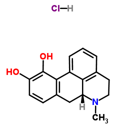 R-(-)-阿朴吗啡盐酸盐 结构式
