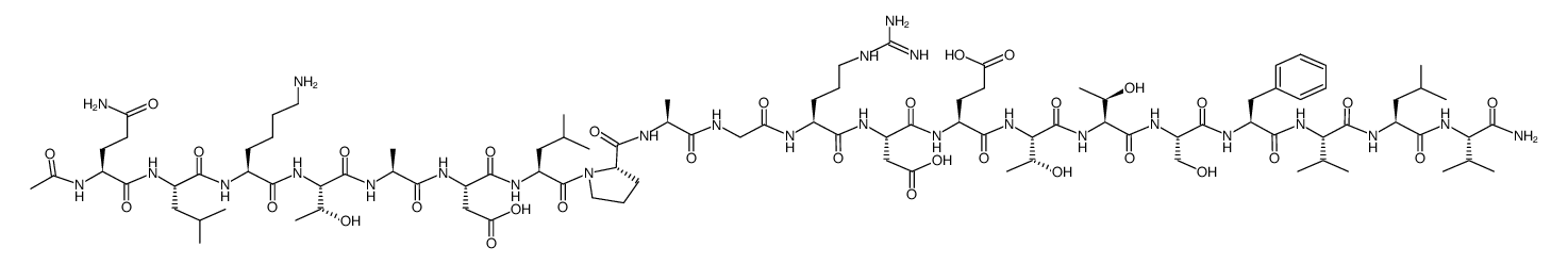 乙酰化黏附素(1025-1044)酰胺 结构式