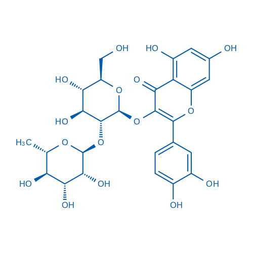 槲皮素-3-O-新橙皮苷 结构式