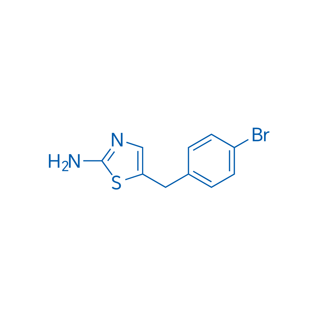 5-(4-溴苄基)噻唑-2-胺 结构式