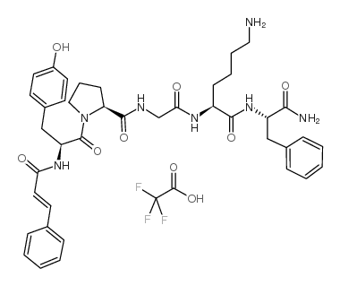 反-肉桂酰-TYR-PRO-GLY-LYS-PHE-酰胺三氟乙酸盐 结构式