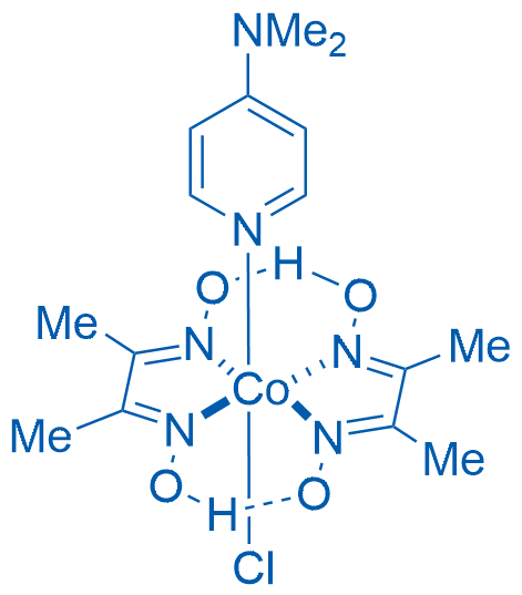 氯双(二甲基乙二肟基)[4-(二甲基氨基)吡啶]钴(III) 结构式