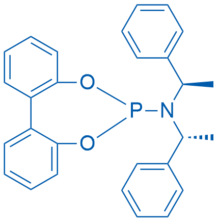 N,N-双[[(1R)-(+)-苯乙基]二苯并[d,f][1,3,2]二氧膦杂环庚三烯-6-胺 结构式