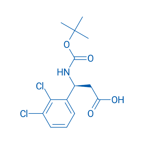 (S)-3-((叔丁氧羰基)氨基)-3-(2,3-二氯苯基)丙酸 结构式