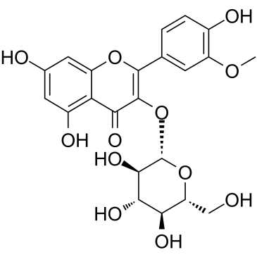 异鼠李素-3-O-葡萄糖苷 结构式