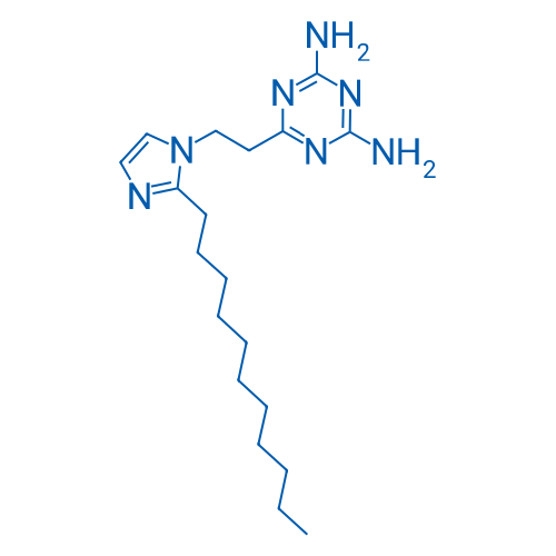 2,4-二氨基-6-[2-(2-十一烷基-1-咪唑基)乙基]-1,3,5-噻嗪 结构式