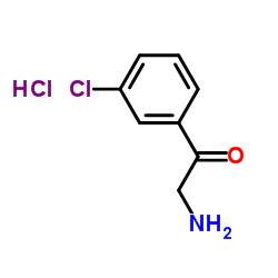 2-氨基-3-氯苯乙酮盐酸盐 结构式