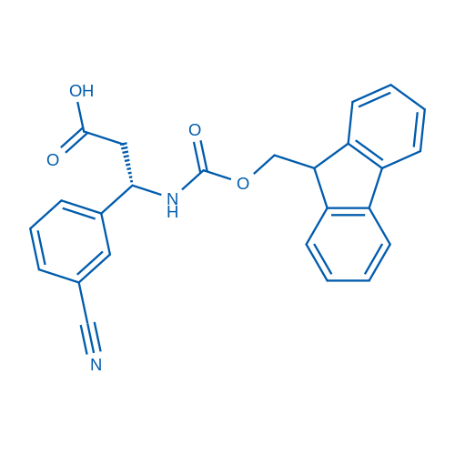 Fmoc-(S)-3-氨基-3-(3-氰基苯基)丙酸 结构式