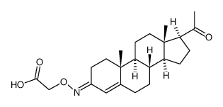 孕酮3-(O-羧甲基)肟 结构式