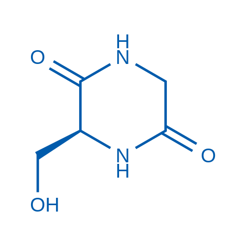 (S)-3-(羟甲基)哌嗪-2,5-二酮 结构式