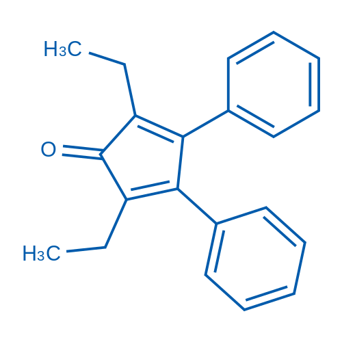 2,5-二乙基-3,4-二苯基环戊二酮 结构式
