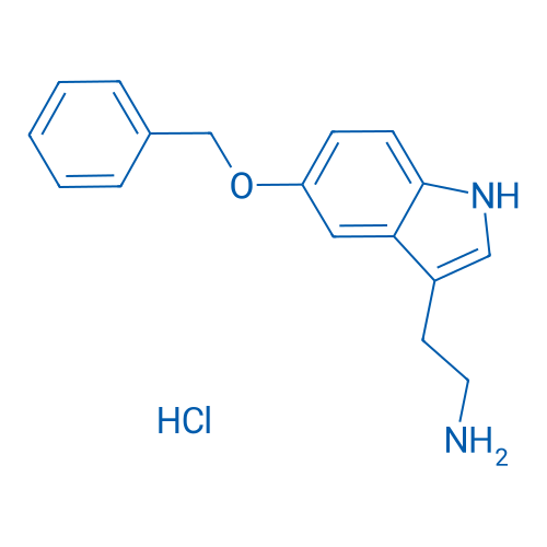 2-(5-(苄氧基)-1H-吲哚-3-基)乙烷-1-胺盐酸盐 结构式
