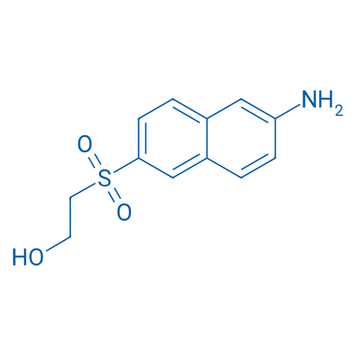 6-β-羟乙基砜基-2-萘胺 结构式