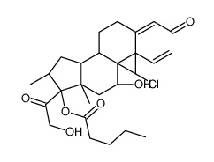 倍氯米松17-戊酸酯 结构式