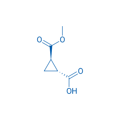 (1R,2R)-rel-2-(甲氧基羰基)环丙烷甲酸 结构式