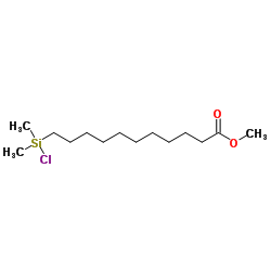 10-甲酯基癸基二甲基氯硅烷 结构式