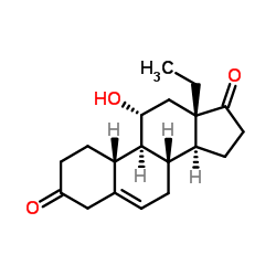 11α-羟基-18-甲基雌甾-4-烯-3,17-二酮 结构式