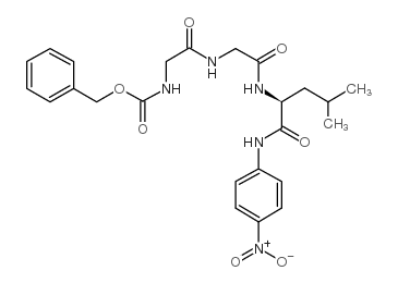 Z-甘氨酰甘氨酰-L-亮氨酰对硝基苯胺 结构式