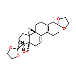 3,20-双(亚乙二氧基)-19-去甲孕甾-5(10),9(11)-二烯-17-醇 结构式