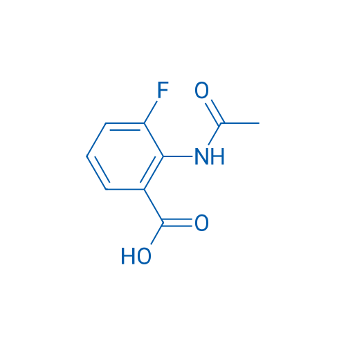 2-乙酰胺基-3-氟苯甲酸 结构式